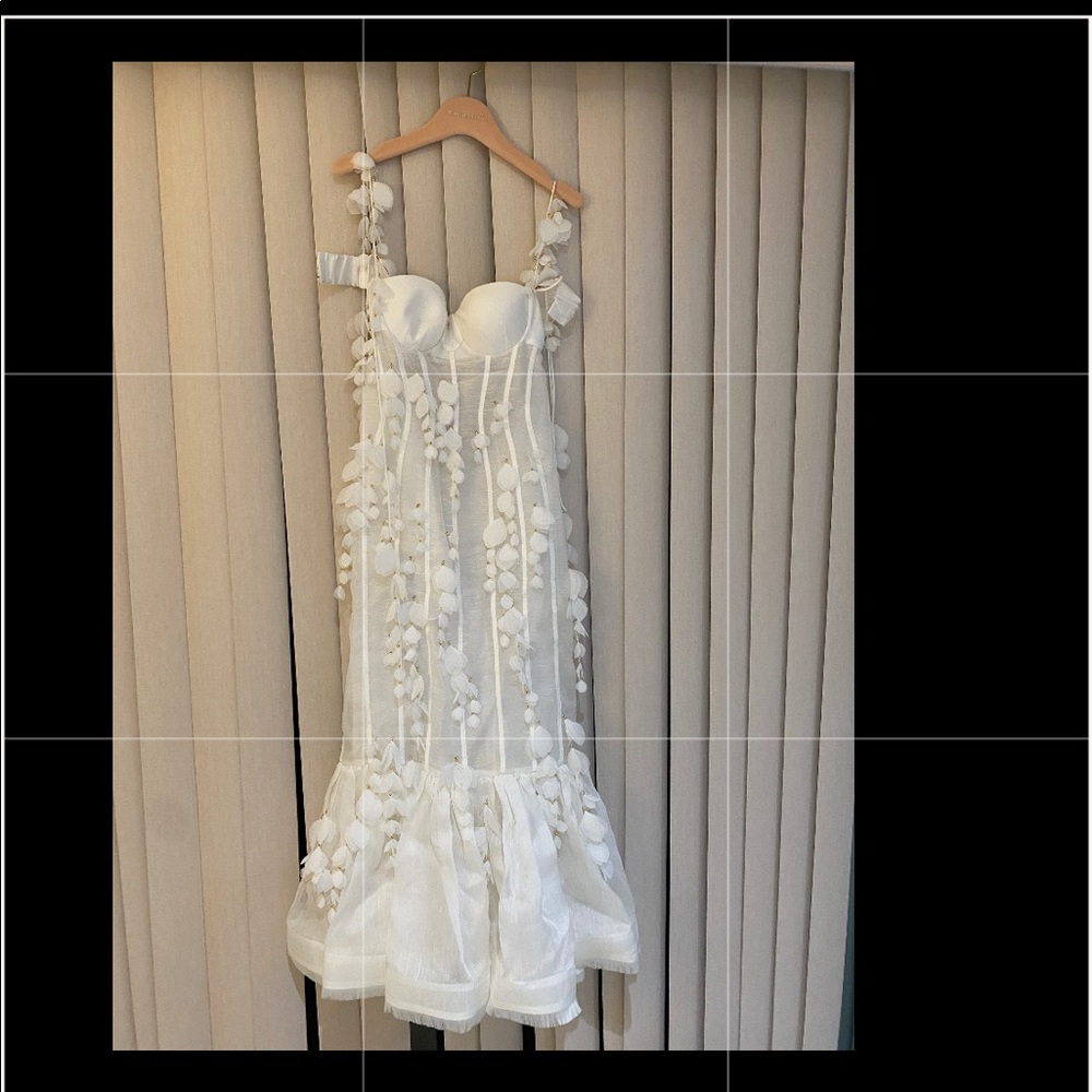 Zimmermann Botanica Petal Gown White Size 1